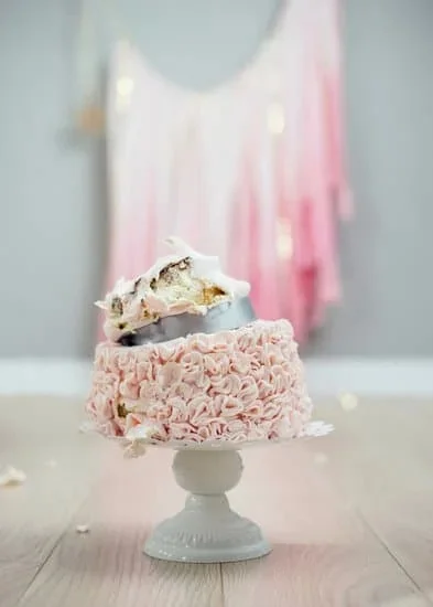 Close-up view of a cake with drop flower tips decorating, creating beautiful flower designs