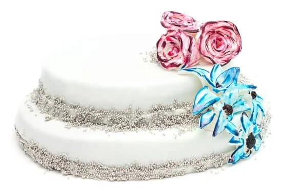 Fruit Cake Decorations 7 Variety of colorful icing and marzipan fruit cake decorations for festive desserts