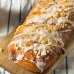 Red Velvet Cake Decoration Close-up of red velvet cake decoration with cream cheese frosting swirls and chocolate shavings