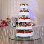 Decorated cake with fresh orange slices for a vibrant and zesty touch