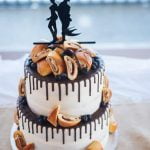 How to Decorate a Frozen Themed Cake Use blue and white icing, snowflake accents, and edible glitter