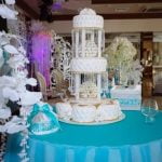 How to Decorate a Baptism Cake Cross and Doves design with pastel colors