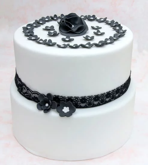 Step-by-step guide on how to decorate a styrofoam cake with realistic frosting and edible decorations