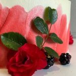 Decorated Sheet Cake Deliciously decorated sheet cake with vibrant frosting and intricate design