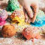 Fortnite Cake Decorations Colorful Fortnite cake decorations featuring popular in-game characters and iconic game symbols